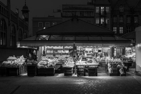 Latenight fruit and vegetable market Gdansk Poland | Photo Art Print fine art photographic print