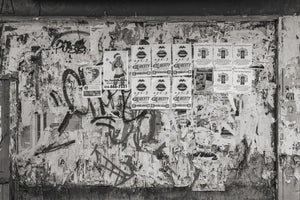 Liberty Newspaper billboards on grunge wall Toronto | Photo Art Print fine art photographic print