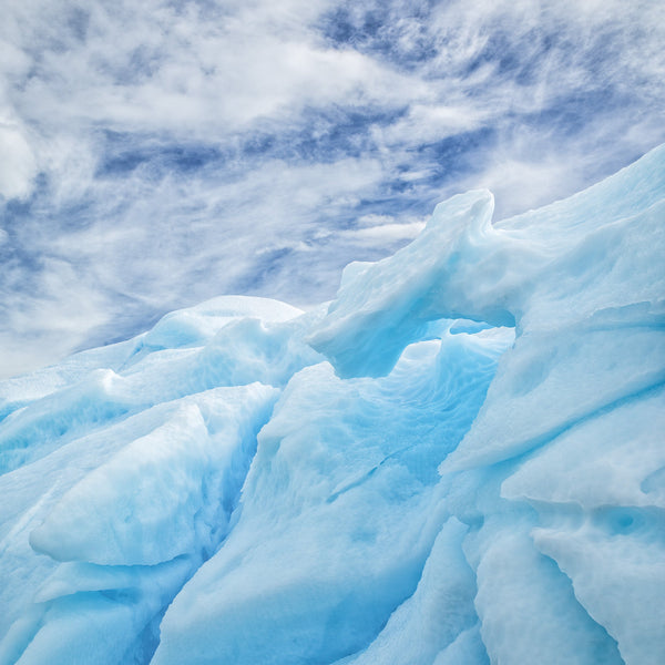 Looking up at the natural abstract patterns on the Antarctic iceberg | Photo Art Print fine art photographic print
