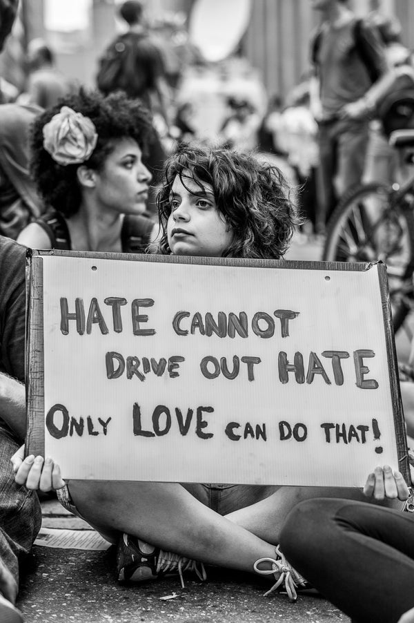 Love Hate Protest sign at G20 Summit Toronto Canada | Photo Art Print fine art photographic print