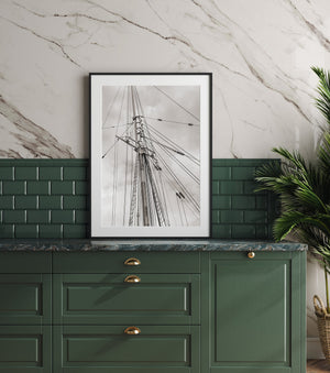 Main mast sail rigging Bluenose II Lunenburg Nova Scotia | Photo Art Print fine art photographic print