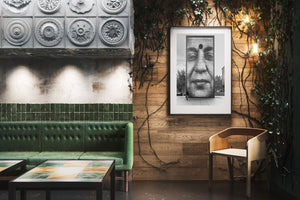 Man looking at Jaume Plensa Crown fountain | Photo Art Print fine art photographic print