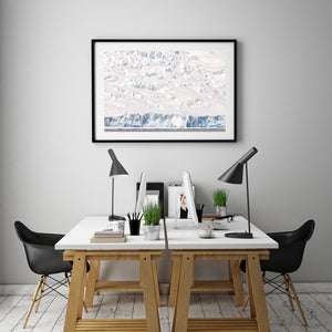 Massive cliffs of snow and ice in Antarctica | Photo Art Print fine art photographic print