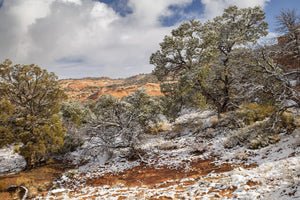 Monument Valley con nieve del desierto | Foto Impresión de arte Fine Art impresión fotográfica