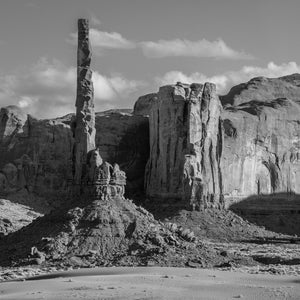 Monument Valley Totem Pole black and white | Photo Art Print fine art photographic print