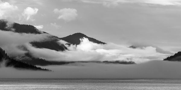 Mountains covered in clouds in British Columbia | Photo Art Print fine art photographic print