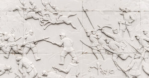 Mural in depicting military battles at Jinshanling 2 | Photo Art Print fine art photographic print