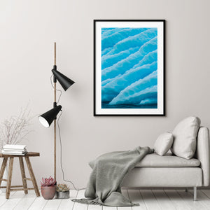 Natural ice pattern on an Antarctica iceberg | Photo Art Print fine art photographic print