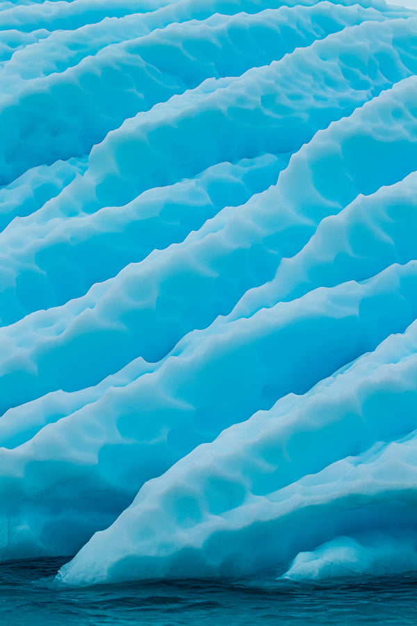 Natural ice pattern on an Antarctica iceberg | Photo Art Print fine art photographic print