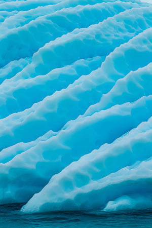 Natural ice pattern on an Antarctica iceberg | Photo Art Print fine art photographic print