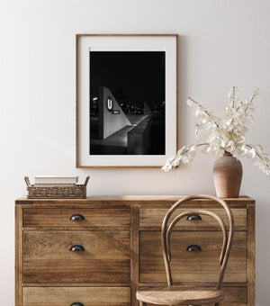 Night shot modern building Berlin Germany | Photo Art Print fine art photographic print