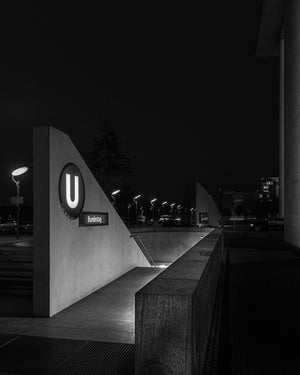 Night shot modern building Berlin Germany | Photo Art Print fine art photographic print