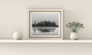 De lucht is gevuld met rook Bosbrand in Noord-Ontario | Foto Kunstprint Fine Art fotografische afdruk