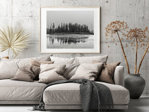 De lucht is gevuld met rook Bosbrand in Noord-Ontario | Foto Kunstprint Fine Art fotografische afdruk