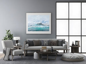 Old Antarctic iceberg with layers of sediment in the ice | Photo Art Print fine art photographic print