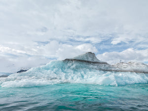 Old Antarctic iceberg with layers of sediment in the ice | Photo Art Print fine art photographic print