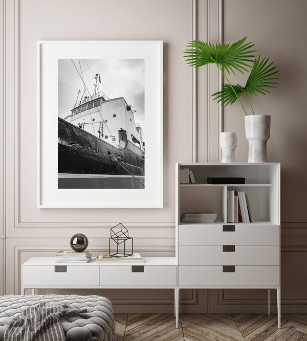 Old Soviet era merchant vessel Gdansk Poland | Photo Art Print fine art photographic print