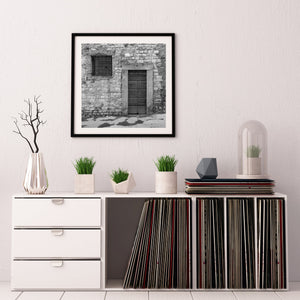 Old Tuscan Door with Cross | Photo Art Print fine art photographic print