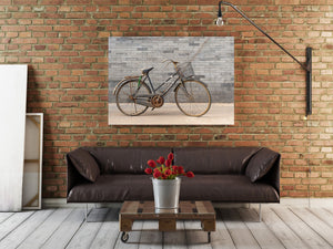 Old abandoned rusted bike against a wall in Beijing China | Photo Art Print fine art photographic print