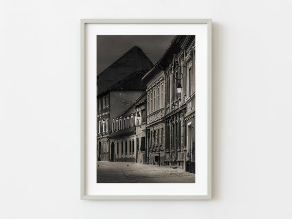 Old houses at dawn Brasov Romania | Photo Art Print fine art photographic print