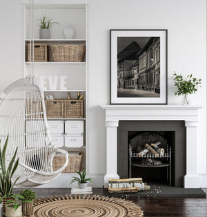 Old houses at dawn Brasov Romania | Photo Art Print fine art photographic print