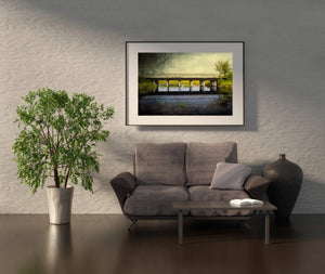 Old rural country bridge over a swampy river in Northern Ontario | Photo Art Print fine art photographic print