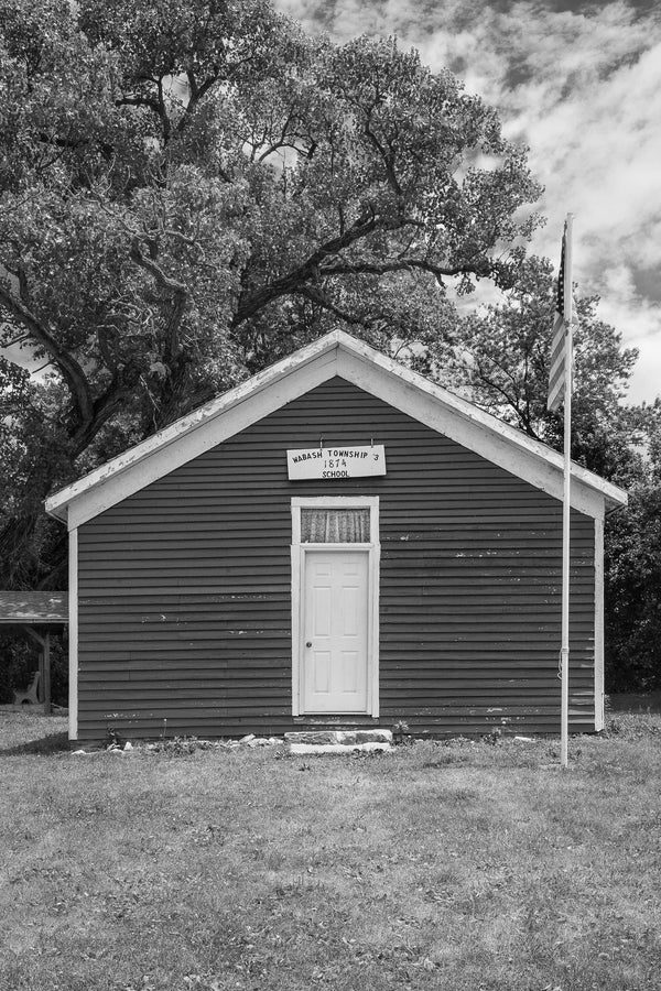Old rural schoolhouse Wabash Township 1874 | Photo Art Print fine art photographic print
