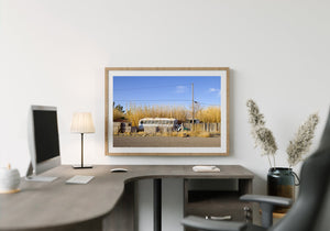 Old school bus converted Keeler California | Photo Art Print fine art photographic print