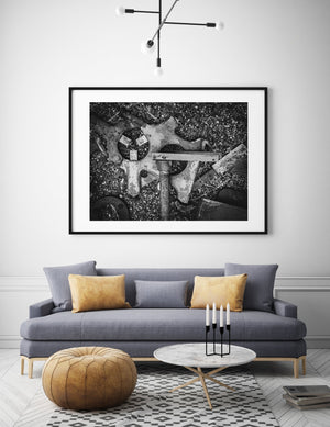 Old tools used in heavy machinery plant | Photo Art Print fine art photographic print