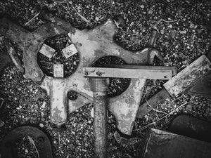 Old tools used in heavy machinery plant | Photo Art Print fine art photographic print
