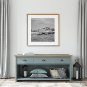 Old wooden boat Memories on land | Photo Art Print fine art photographic print