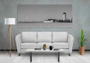 Fattoria nell'Ontario occidentale con decine di moderne turbine eoliche | Foto Stampa d’arte Fine Art stampa fotografica