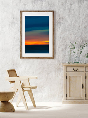 Magnifique coucher de soleil sur la plage Fine Art impression photographique