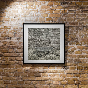 Mur antique toscan et banc envahi par la végétation | Photos Tirage d’art Fine Art impression photographique