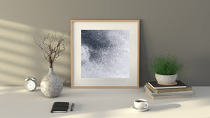 Waterdruppel structuurpatroon van water crashen | Foto Kunstprint Fine Art fotografische afdruk