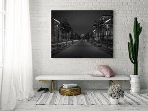Empty Park Benches in Black and White | Photo Art Print fine art photographic print