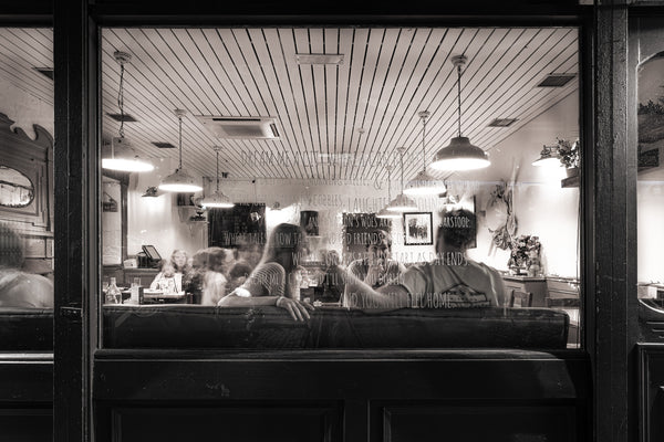 Peering into Irish Resturant at night | Photo Art Print fine art photographic print