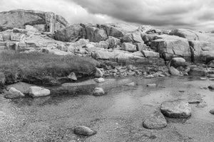 Peggy’s Cove granite boulders beside a sheltered tidal pool
