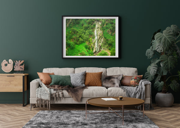 Powerscourt Waterfall Ireland aerial | Photo Art Print fine art photographic print