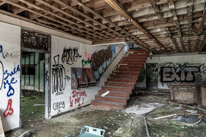 Hall du motel abandonné du Pruce's Motor Inn | Photos Tirage d’art Fine Art impression photographique