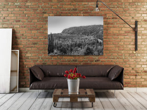 Rail line through the forest along the Lake Superior coastline | Photo Art Print fine art photographic print