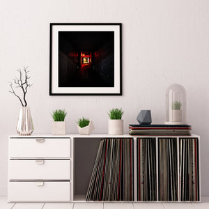 Callejón oscuro con signo de arte | Foto Impresión de arte Fine Art impresión fotográfica