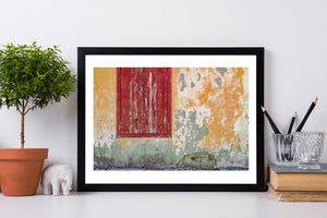 Bunte alte Mauer Clarence Town Bahamas | Foto Kunstdruck Fine Art Fotodruck