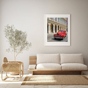 Red classic taxi cars streets of Havana Cuba | Photo Art Print fine art photographic print