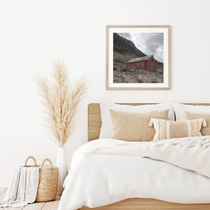 Red old boat house Lofoten Norway | Photo Art Print fine art photographic print