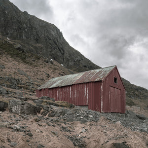 Red old boat house Lofoten Norway | Photo Art Print fine art photographic print