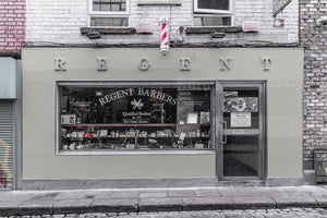 Regent Barber-etalage Dublin Ierland | Foto Kunstprint Fine Art fotografische afdruk
