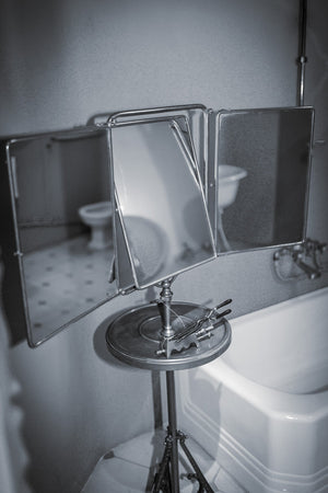 Retro bathroom mirror Gaudy designed building | Photo Art Print fine art photographic print