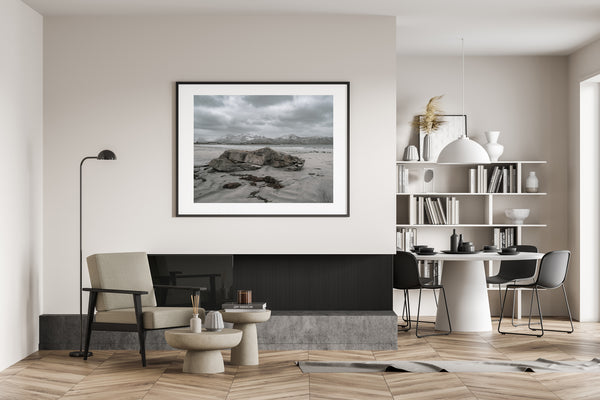 Rock on beach Sakrisoya Norway | Photo Art Print fine art photographic print