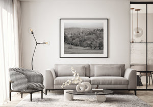 Rolling hills and homes in Romania | Photo Art Print fine art photographic print